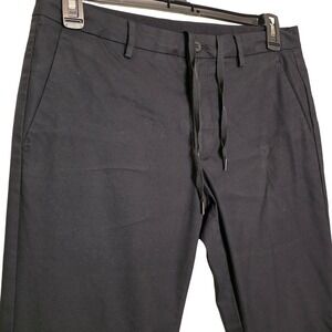 Bonobos Mens Size 32/34 Tailored Black 3XDRY‎ Stretch Dress Pants Drawstring